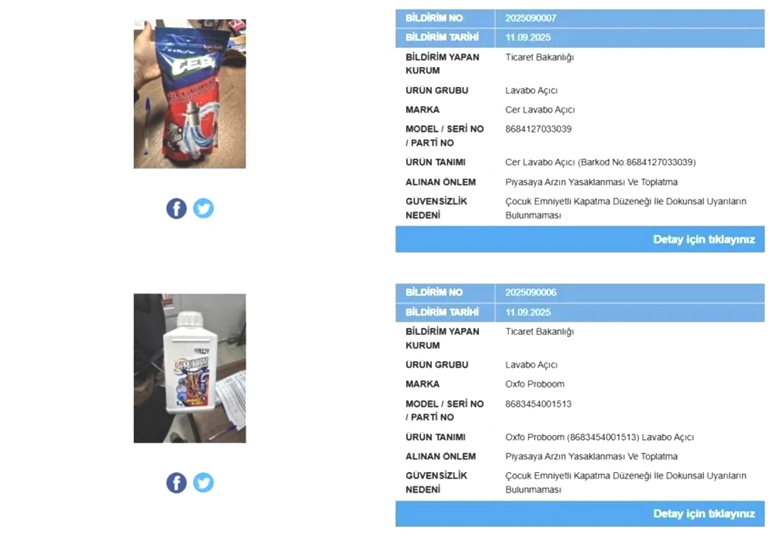 Bakanlık iki ürünün satışını yasakladı! Piyasadan toplatılıyor 1